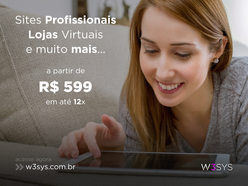 Sites Profissionais e Lojas Virtuais - W3SYS